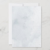 Blauw Gedroogde Boho Bloemen Blauw Bruids Brunch Kaart (Achterkant)