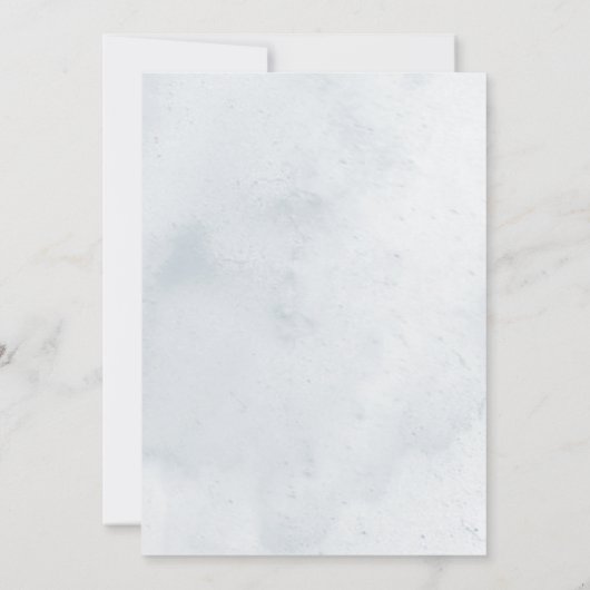 Blauw Gedroogde Boho Bloemen Blauw Bruids Brunch Kaart (Achterkant)