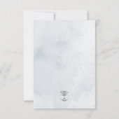 Blauw Gedroogde Boho Bloemen Witte Bruiloft Save The Date (Achterkant)