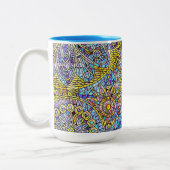 Blauw & Geel 15 oz Two-Tone Mok (Links)