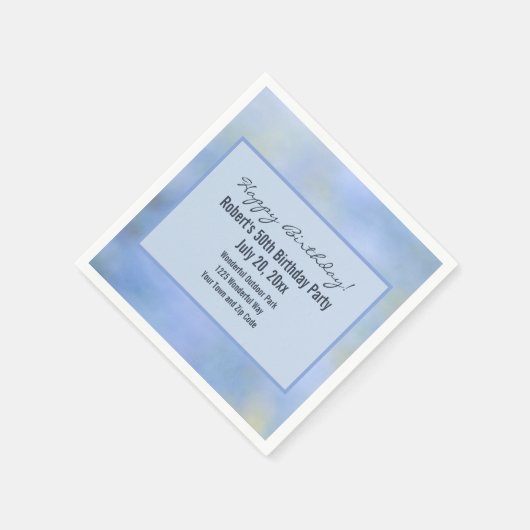 Blauw Geel Abstract Palo Verde Evenementendetails Servet (Hoek)