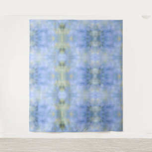 Blauw Geel Abstract Palo Verde Tegelpatroon Wandkleed