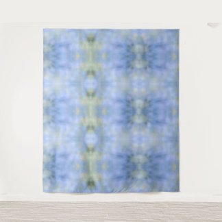 Blauw Geel Abstract Palo Verde Tegelpatroon Wandkleed