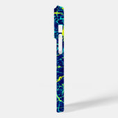 Blauw/Geel Abstract Patroon Case-Mate iPhone Case (Achterkant / Links)