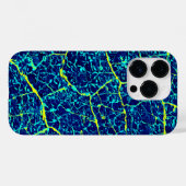 Blauw/Geel Abstract Patroon Case-Mate iPhone Case (Achterkant (horizontaal))