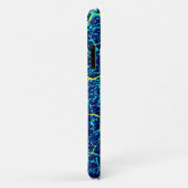 Blauw/Geel Abstract Patroon Case-Mate iPhone Case (Achterkant/rechts)