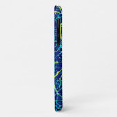 Blauw/Geel Abstract Patroon Case-Mate iPhone Case (Achterkant/links)
