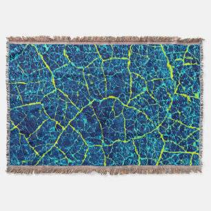 Blauw/Geel Abstract Patroon Deken