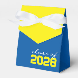 Blauw & Geel Afstudeer Favor Dozen Bedankdoosjes