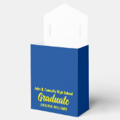 Blauw Geel Afstuderen Custom 2025 Graduation Party Bedankdoosjes (Geopend)