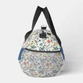 Blauw Geel Aquarel Wilde Bloem Monogram Naam Plunjezak (Rechts)