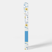 Blauw Geel Aquarel Wilde Bloem Naam Case-Mate iPhone Case (Achterkant / Links)