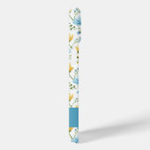 Blauw Geel Aquarel Wilde Bloem Naam Case-Mate iPhone Case (Achterkant / Rechts)