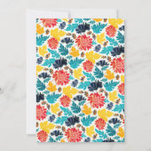 Blauw Geel Aquarel Zonnebloemen Baby Shower Kaart (Achterkant)