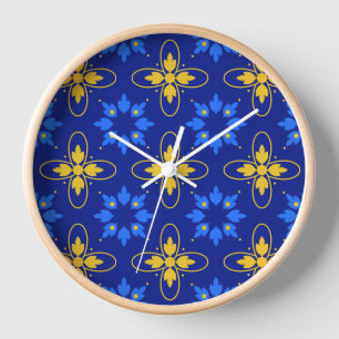 Blauw & Geel Azulejo klok