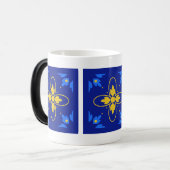 Blauw & Geel Azulejo Magische Mok (Voorkant links)