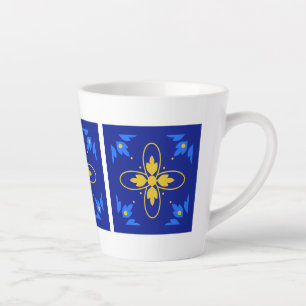 Blauw & Geel Azulejos Latte Mok