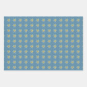  blauw geel Baby shower Inpakpapier Vel (Voorkant 3)