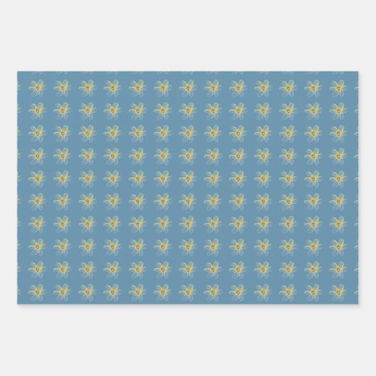  blauw geel Baby shower Inpakpapier Vel (Voorkant 3)