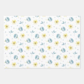  blauw geel Baby shower Inpakpapier Vel (Voorkant)
