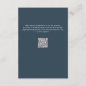 Blauw Geel Bloemen Formele Elegante Huwelijkshotel Informatiekaartje (Achterkant)