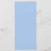 Blauw & Geel Bloemendesign Trouwmenu Menu (Achterkant)