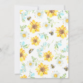 Blauw Geel Bloemig Bruid Om Bij Te Worden Bruidsfe Kaart (Achterkant)