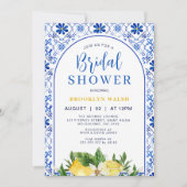 Blauw Geel Boog Citroen Vrijgezellenfeest Kaart (Voorkant)