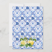 Blauw Geel Boog Citroen Vrijgezellenfeest Kaart (Achterkant)