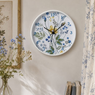 Blauw & Geel Botanisch Bloemstuk Cottage
