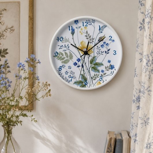 Blauw & Geel Botanisch Bloemstuk Cottage