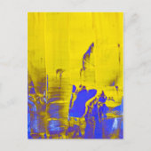 Blauw geel briefkaart (Voorkant)
