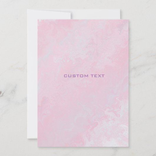 Blauw & Geel bruiloft Uitnodigen - Waterverf Bloem Kaart (Achterkant)