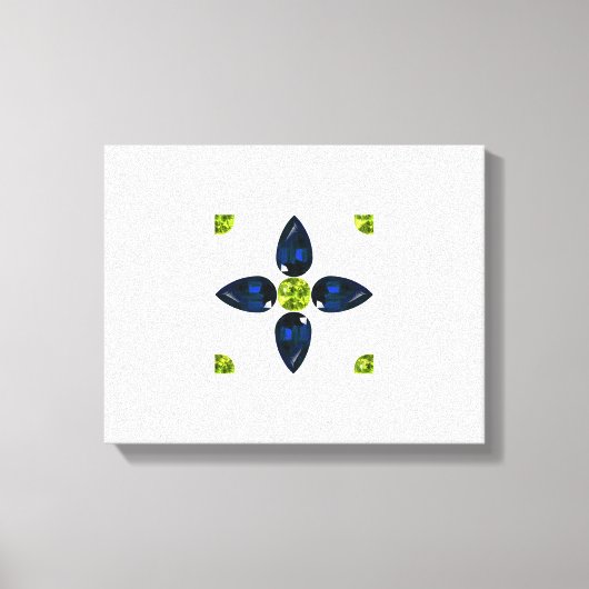 Blauw-geel Canvas Afdruk (Voorkant)