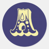 blauw geel Circus Een sticker (Voorkant)