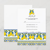 Blauw Geel Citroen Aquarel Mediterraan Reageer a.u