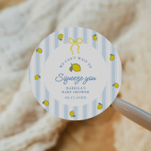 Blauw & Geel Citroen Boog Baby Shower