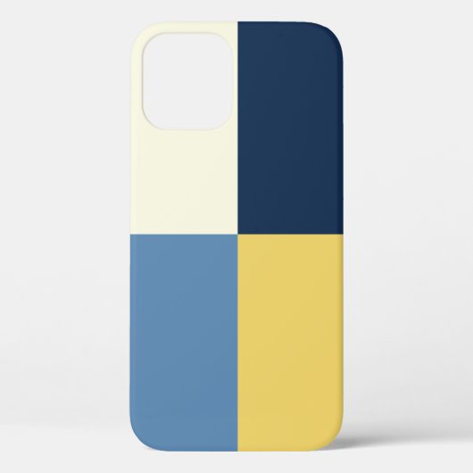Blauw Geel Crème Kleurenblokken Case-Mate iPhone Case (Achterkant)
