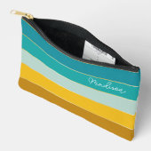 blauw geel Custom Summer Color Block Stripes Etui (Open)