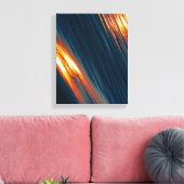 blauw, geel en bruin wanddecor 2 canvas afdruk (Insitu (Woonkamer))