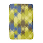 Blauw Geel en bruingeel geometrisch Badmat (Voorkant Verticaal)