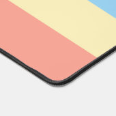 Blauw Geel en Koraal Roze Strepen Patroon Bureaumat (Hoek)