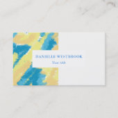 Blauw, geel en Oranje hemelpatroon Visitekaartje (Voorkant)