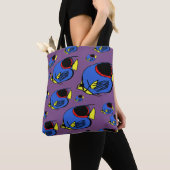 Blauw, geel en rood tote bag (Dichtbij)