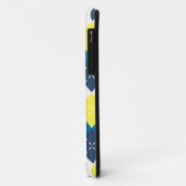 Blauw, geel en wit Argyle personaliseren Case-Mate iPhone Case (Achterkant/links)