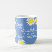 Blauw Geel en Wit Daisy Schattige Gezegde Koffiemok (Center)