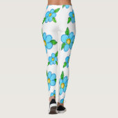 Blauw geel en wit leggings (Achterkant)