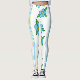 Blauw geel en wit leggings