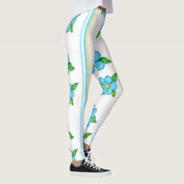 Blauw geel en wit leggings