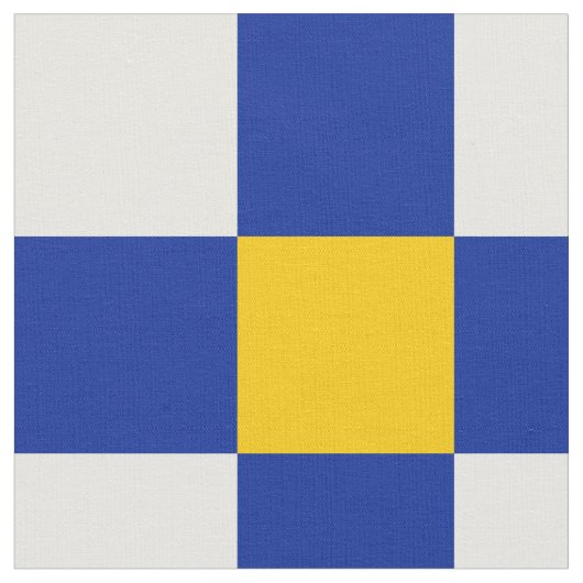 Blauw, geel en wit schaakbord stof (Close Up)